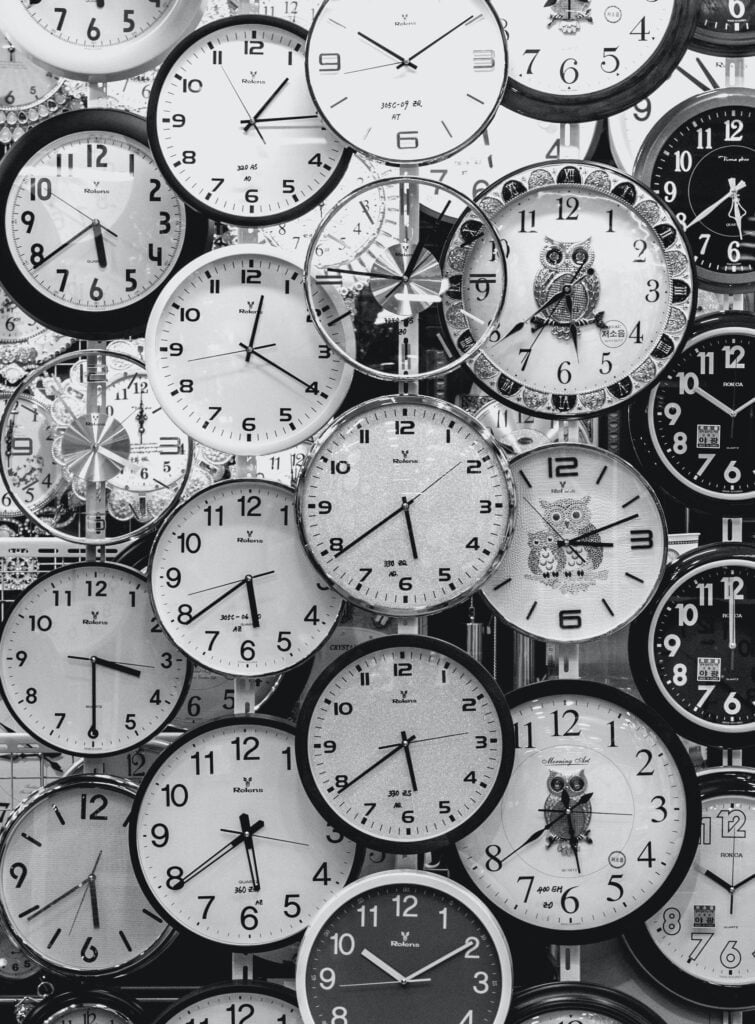 Time Savings with Software Automation Photo by Andrey Grushnikov: https://www.pexels.com/photo/black-and-white-photo-of-clocks-707676/